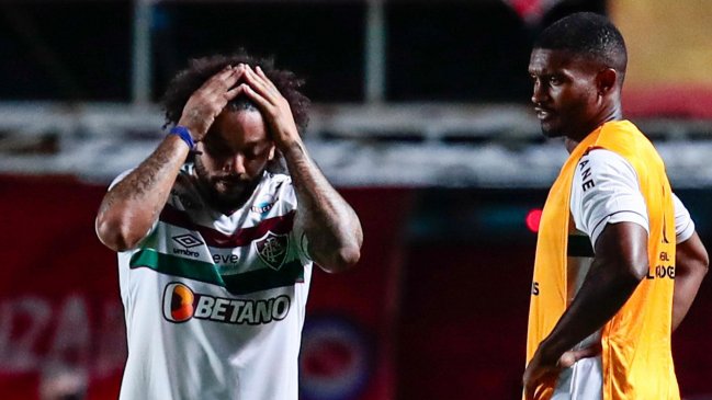 Conmebol castigó a Marcelo por grave lesión a Luciano Sánchez en la Copa Libertadores