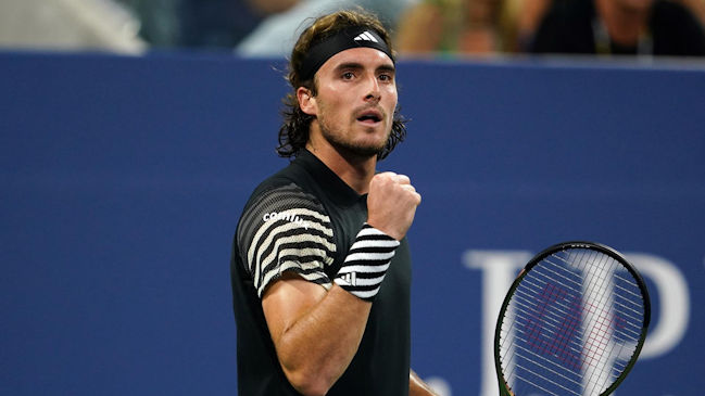 Stefanos Tsitsipas se impuso a Milos Raonic en su debut en el US Open