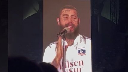 Posty with Colo Colo shirt in Chile