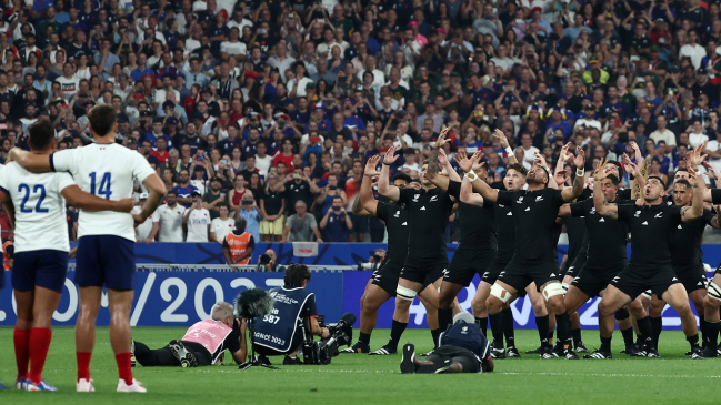 El primer haka de los All Blacks en el Mundial de Rugby de Francia 2023