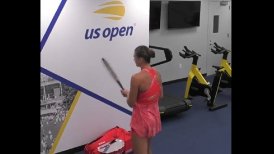 Sabalenka se desahogó con su raqueta tras perder la final del US Open