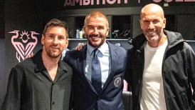 Zidane viajó a Florida para ver a Inter Miami y compartió con Beckham y Messi