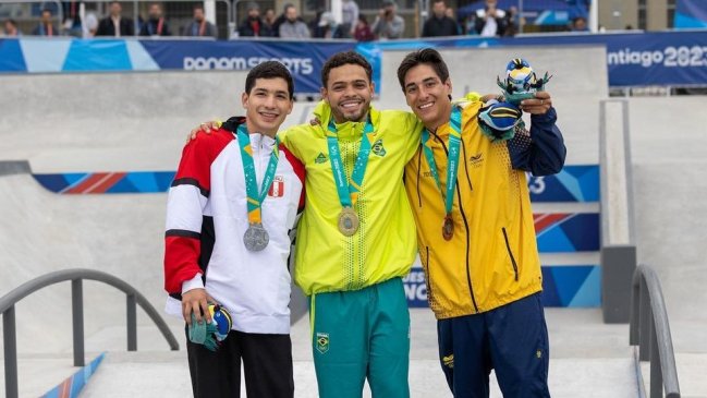 Brasil sumó otro oro en el skateboarding street masculino de Santiago 2023