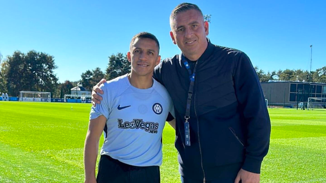 Jaime García visitó a Alexis Sánchez en las canchas de Inter de Milán