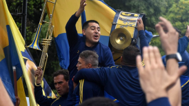 ¡Como uno más! Juan Román Riquelme estuvo presente en la marcha de los hinchas de Boca Juniors