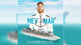 Neymar estrenó el crucero para su fiesta de tres días sobre el mar en Brasil