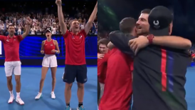 Djokovic recibió el año nuevo en la cancha tras la victoria de Serbia en la United Cup