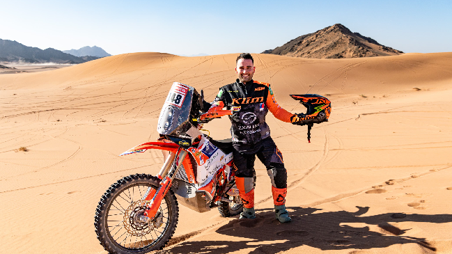 Tomás de Gavardo va por el podio en la categoría Junior del Dakar 2024