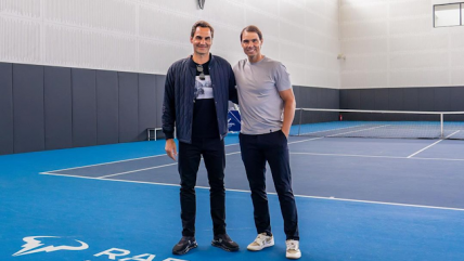 Rafael Nadal recibió a Roger Federer en su academia en España