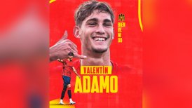 Unión Española fichó al delantero uruguayo Valentín Adamo