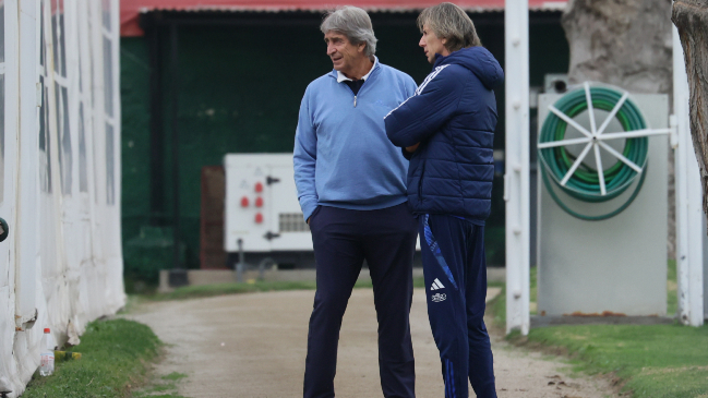 Manuel Pellegrini visita a la selección chilena y a Ricardo Gareca en “Juan Pinto Durán”