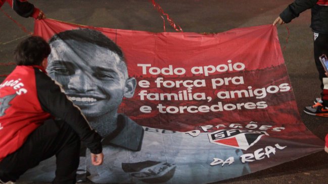 Hinchas de Sao Paulo realizaron emotivo mural en homenaje a fallecido jugador de Nacional