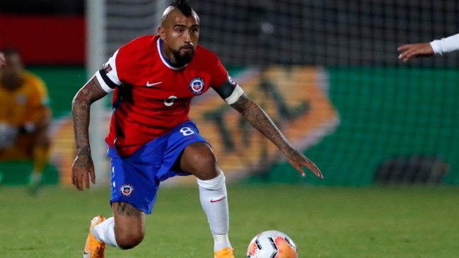 Los números de Arturo Vidal jugando con Chile ante Perú en eliminatorias