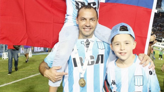 Marcelo Díaz compartió con Guillermo Francella en la previa de la final de Racing por la Copa Sudamericana