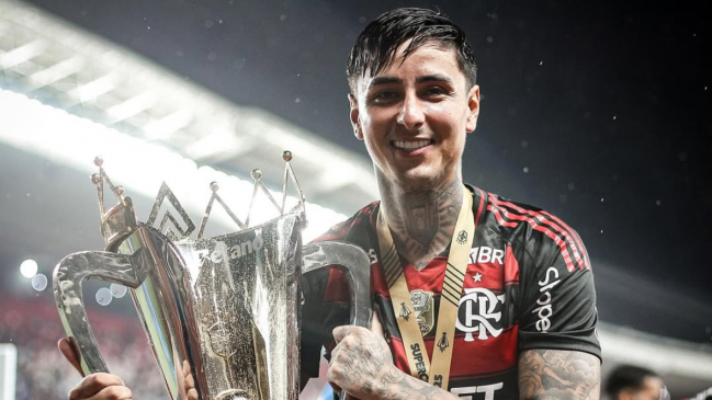 Supercampeón y figura: Hinchas alaban a Erick Pulgar tras nuevo título de Flamengo