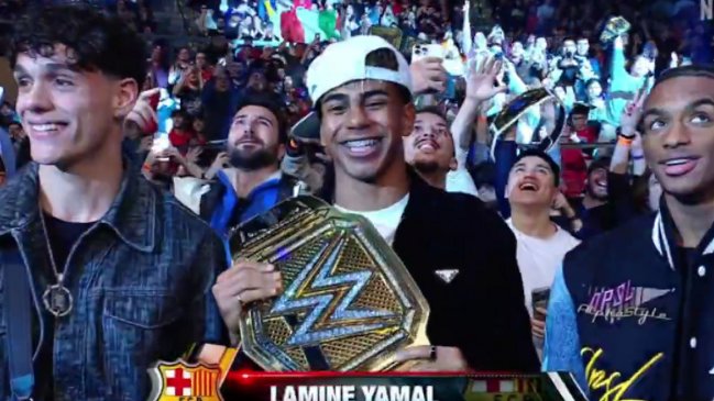 Lamine Yamal recibió ensordecedora ovación con su presencia en el WWE SmackDown en Barcelona